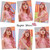 BOGSEA Ombre Pink Long Wavy Wig with Bangs – 24 Inch Heat Resistant