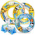 Seaborn Inflatable Pool Float Rings 5-Pack – Kids Swim Tubes & Arm Floaties