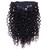 Afro Kinky Curly Clip-In Human Hair Extensions 10in 100g 7pc Jet Black 9A