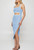 Duigluw Women's Square Neck Ribbed Cutout Bodycon Midi Dress - Size XL