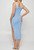 Duigluw Women's Square Neck Ribbed Cutout Bodycon Midi Dress - Size XL
