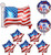 PBPAO 8-Pack 4th of July Patriotic Foil Balloons – Stars & Stripes Design