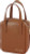 YNGVE Brown Waterproof PU Leather Makeup Bag – Compact Travel Cosmetic Pouch