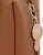 YNGVE Brown Waterproof PU Leather Makeup Bag – Compact Travel Cosmetic Pouch