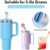 Roche Jaune 8-Pack Star Silicone Straw Covers for Stanley 20/30/40oz Tumblers