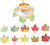 Belors 10pc Fall Maple Leaf Diamond Art Coasters Kit with Wooden Holder