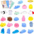 Saparlo 24-Piece Mochi Squishy Animal Toys with Gift Cards & Bags