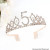 CIEHER 5th Birthday Crown & Sash Set – Rose Gold Glitter Tiara for Girls