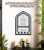 XIOQINE Islamic Mihrap Shape Wall Key Holder – White Acrylic, 5 Hooks