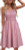 YATHON Women's Pink Polka Dot Spaghetti Strap Sundress with Pockets – Size M