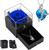 Blue Preserved Rose Glass Dome Gift Set with Moissanite Necklace