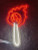 LED Torch Fire Light Up Acrylic Wall Sign - Red & White Illuminated Decor