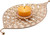 HOVTOV Gold Iron Pillar Candle Holder Plate 9.8" Wedding Centerpiece