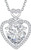 Infinity Heart CZ Pendant Necklace for Women – Rhodium, Adjustable 19"–21"