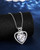 Infinity Heart CZ Pendant Necklace for Women – Rhodium, Adjustable 19"–21"