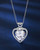 Infinity Heart CZ Pendant Necklace for Women – Rhodium, Adjustable 19"–21"