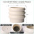JOFAMY 6" Tiered Bubble Ceramic Planter Pot – Matte Creamy White Art Deco