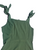 Green Sleeveless A-Line Formal Gown – Tie Straps & Leg Slit, Size L