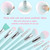 DUAIU 16-Piece Synthetic Makeup Brush Set – Blue Wooden Handles & Travel Bag