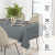 Easy-Going 60x120" Dark Grey Waterproof Faux Linen Tablecloth