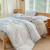 Light Blue Gingham Twin XL Duvet Cover Set – 400TC Microfiber 2-Piece