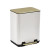 SunnyPoint 6L Step-On Trash Can – Slow Close Lid & Removable Bucket, White Gold