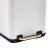 SunnyPoint 6L Step-On Trash Can – Slow Close Lid & Removable Bucket, White Gold