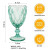BTGLLAS Light Blue Wine Glass Goblets – Set of 6, 10oz Retro Crystal