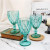 BTGLLAS Light Blue Wine Glass Goblets – Set of 6, 10oz Retro Crystal