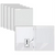 Dem Holdings 25-Pack Glossy White 2-Pocket Paper Folders with Prongs Letter Size