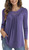 Women's Plus Size Purple Lace Pleated Tunic Top – Short Sleeve 4XL