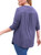 Women's Plus Size Purple Lace Pleated Tunic Top – Short Sleeve 4XL