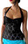 GiiGibov Y2K Black Lace Cami Crop Top – Backless Ruched Bustier
