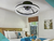 YoloOwl Bladeless Flush Mount Ceiling Fan with Bluetooth Speaker & LED Light 19.8"
