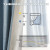 DUALIFE Pinch Pleat Blackout Curtain 50"x92" Dusty Blue Thermal Linen Blend