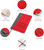 A5 Hardcover Lined Journal Notebook Red - 100GSM Thick Paper & Pen Loop
