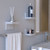 3-Pack Small White 4" L-Shape Floating Wall Shelves – Plastic Display Ledge