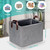 Collapsible Fabric Storage Bins with Metal Frame – Grey 2-Pack