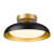 12-Inch Flush Mount LED Ceiling Light Fixture - Black Gold, 3 Color Temp, 12W