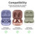 Samsung Galaxy Buds 2 Pro TPU Case – Navy Blue with Keychain Clip & LED