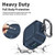 Samsung Galaxy Buds 2 Pro TPU Case – Navy Blue with Keychain Clip & LED