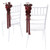 Red Rose Pew Chair Back Floral Decor with Chiffon Ribbon – 2-Piece Wedding Set