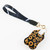 Black Wristlet Keychain Lanyard with Detachable Key & Badge Holder