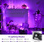 200 LED Purple Halloween String Lights 72ft – 8 Modes, Waterproof & Timer