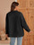 Women's Black Corduroy Shacket Jacket Large – Button Down with Pockets