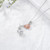 925 Sterling Silver Rose Moon Pendant Necklace with Garnet Heart – 18" Chain