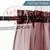 Burgundy Sheer Voile Rod Pocket Curtain Panels 40"x108" – 2-Panel Set