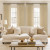 Natural Beige Linen Pinch Pleated Curtains 92" Long – 2-Panel Semi Sheer Drapes