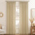 Natural Beige Linen Pinch Pleated Curtains 92" Long – 2-Panel Semi Sheer Drapes