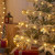 33Ft 100 LED Gold Foil Christmas Ribbon Fairy Lights – Battery Warm White